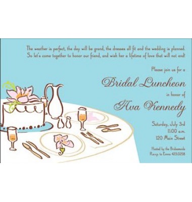 Bridal Shower Luncheon Invitations, Maids Lunch, Mindy Weiss